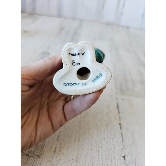 Gort wong li Green boy Chinese Monk Buddha figurine vintage priolo statue - Picture 8 of 8